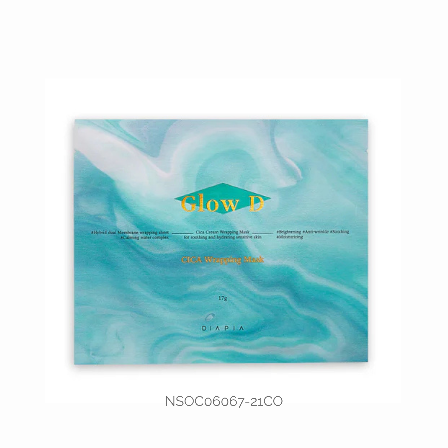 Mascarilla Con Ácido Hialurónico y Centella Asiática Glow D 17g X 4 Unid