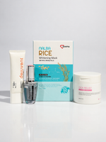 Kit Rutina Anti-Manchas y Luminosidad - Exfoliante AHA/PHA + sérum péptidos + mascarilla arroz + protector solar - Dejuvent